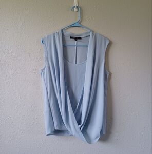 BCBGMaxazria Light Blue Drape Top